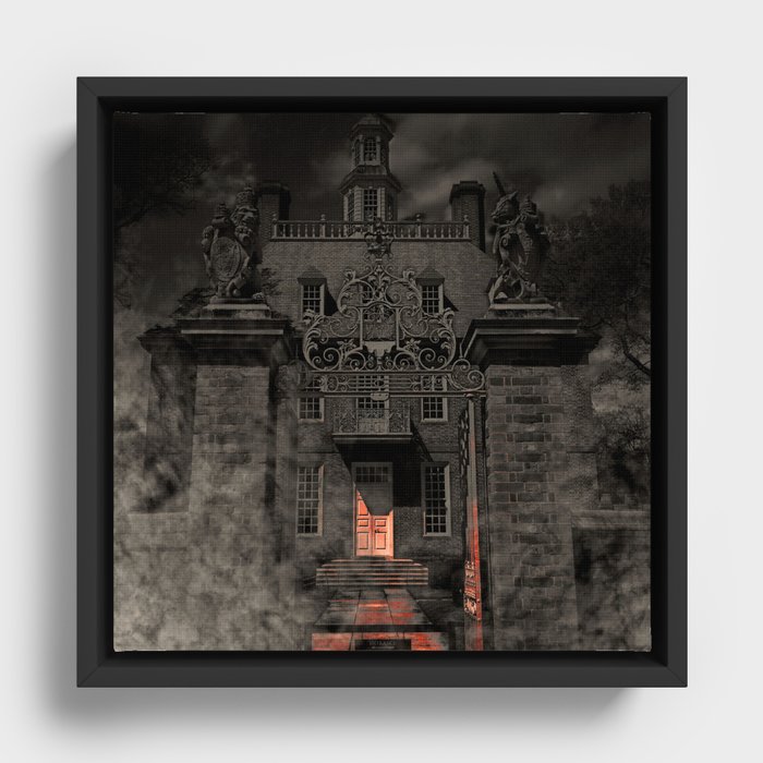 Why don't you come inside? Framed Canvas