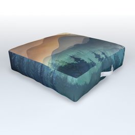 Wilderness Becomes Alive at Night Outdoor Floor Cushion