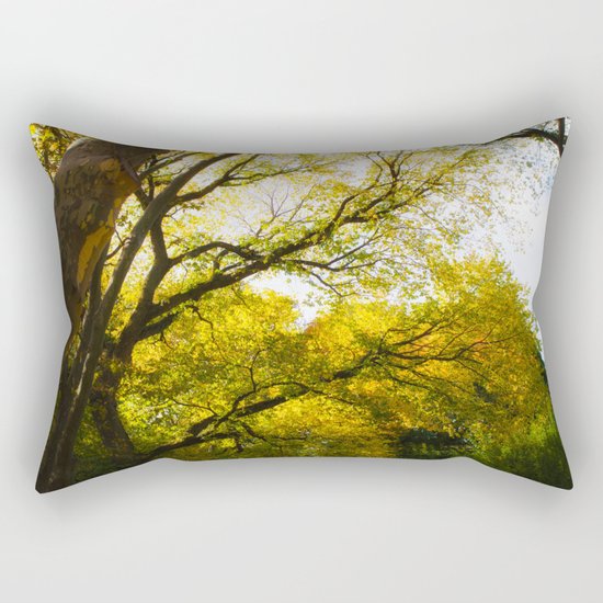walking in Central park Rectangular Pillow
