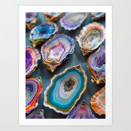 colorful oysters Art Print