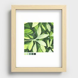 Watercolor Foliage  Recessed Framed Print