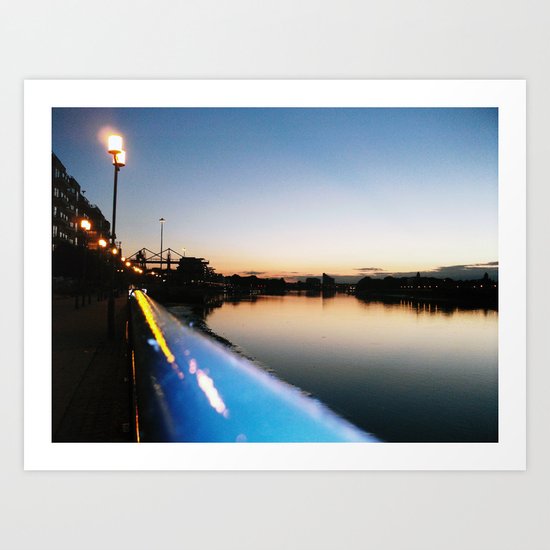 Thames at night Art Print