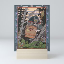 Baba Yaga Cat classic art Mini Art Print
