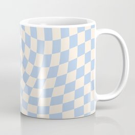 Check II - Baby Blue Twist — Checkerboard Print Coffee Mug