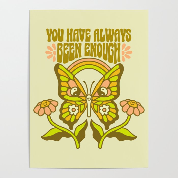Positive Butterfly Poster