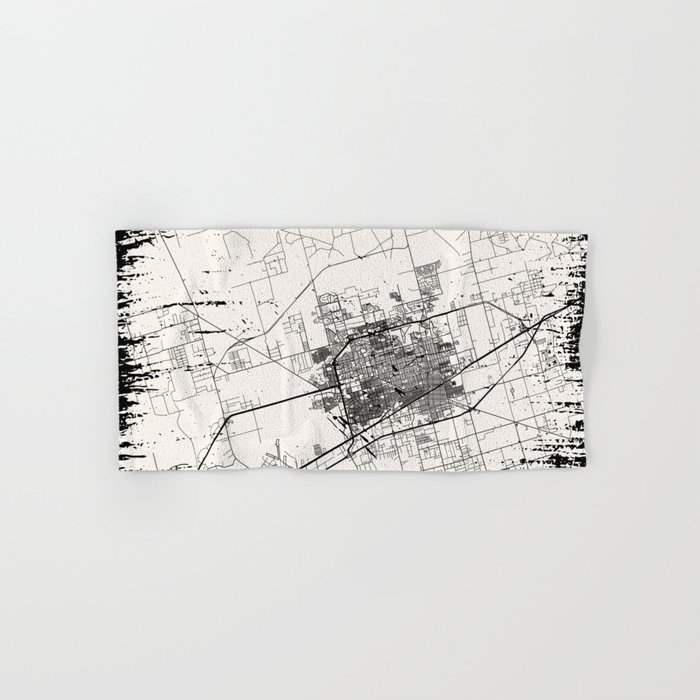 Midland, USA - City Map Hand & Bath Towel
