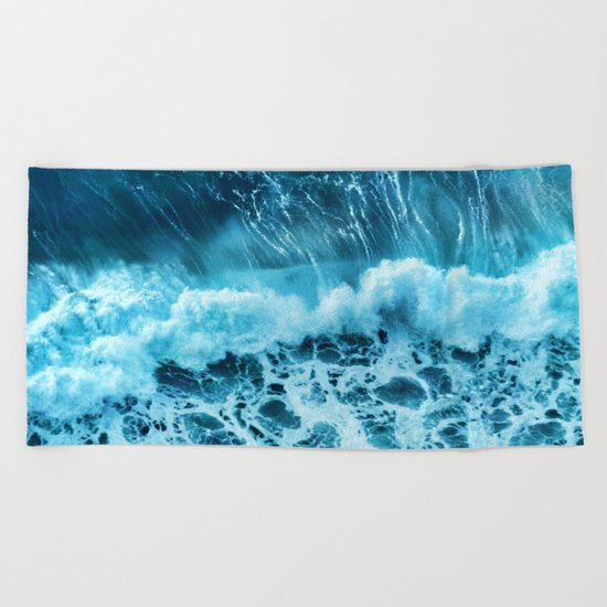 Sea wave Beach Towel