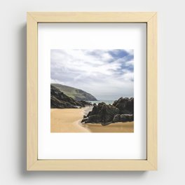 Peaceful sand and ocean Recessed Framed Print