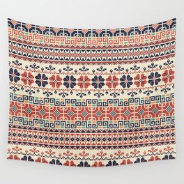 Seamless pattern with traditional palestinian embroidery motif Wall Tapestry