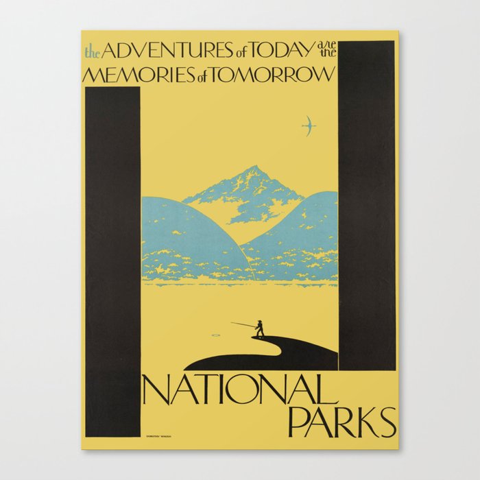 Vintage poster - National parks Canvas Print