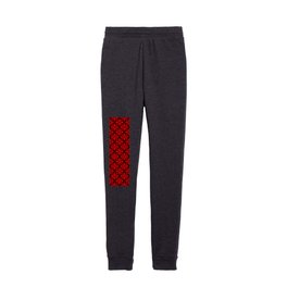 Damask (Red & Black Pattern) Kids Joggers