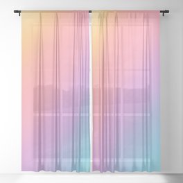 Rainbow Sherbet Sheer Curtain