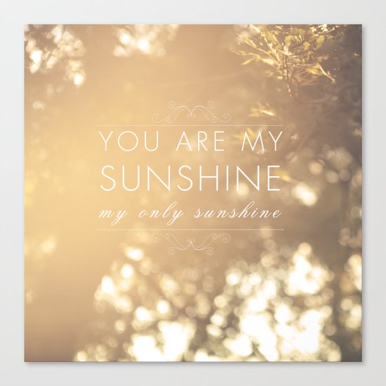 You Are My Sunshine Canvas Print