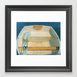Yellow Boat Rowboat Framed Art Print