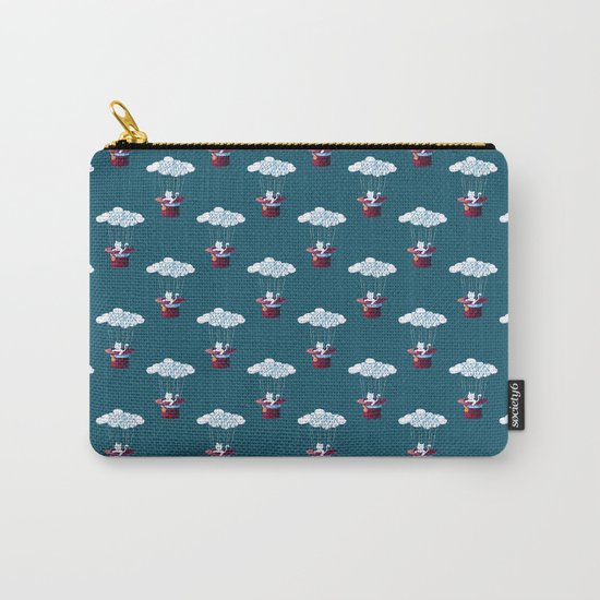 Traveler Cat Pattern Carry-All Pouch