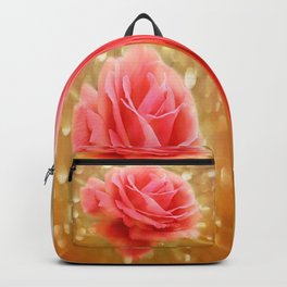 Elegant Golden Rose Glow Backpack