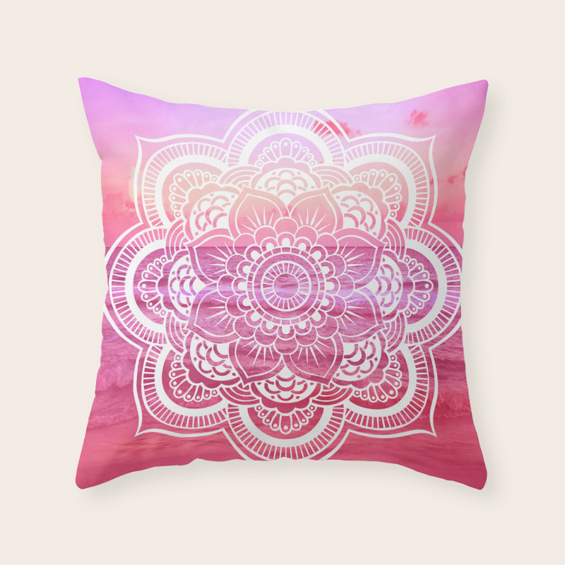 Water Mandala Hot Pink Fuchsia Throw Pillow By Lilkiddies Society6