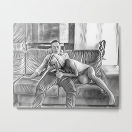 A blowjob on the couch Metal Print | Sucking, Nude, Blowjob, Couch, Cock, Erotic, Graphicdesign, Sex, Hardon, Blondegirl 