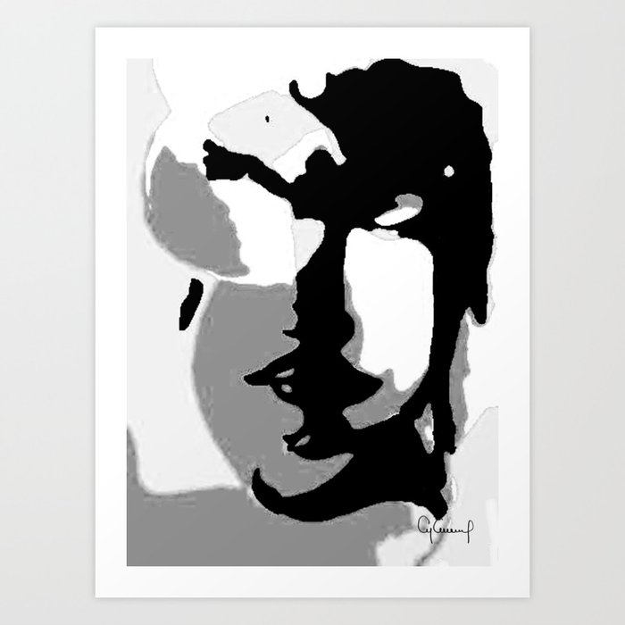 Black White Abstract Buddha Art Print By Cyracancel Society6
