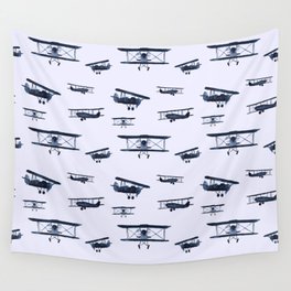 Retro airplanes #2 || watercolor Wall Tapestry