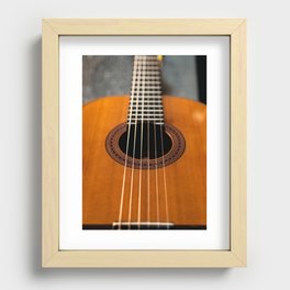 Classic Spanish Guitar | Guitar Wall Art | Music Instrument Print  Recessed Framed Print