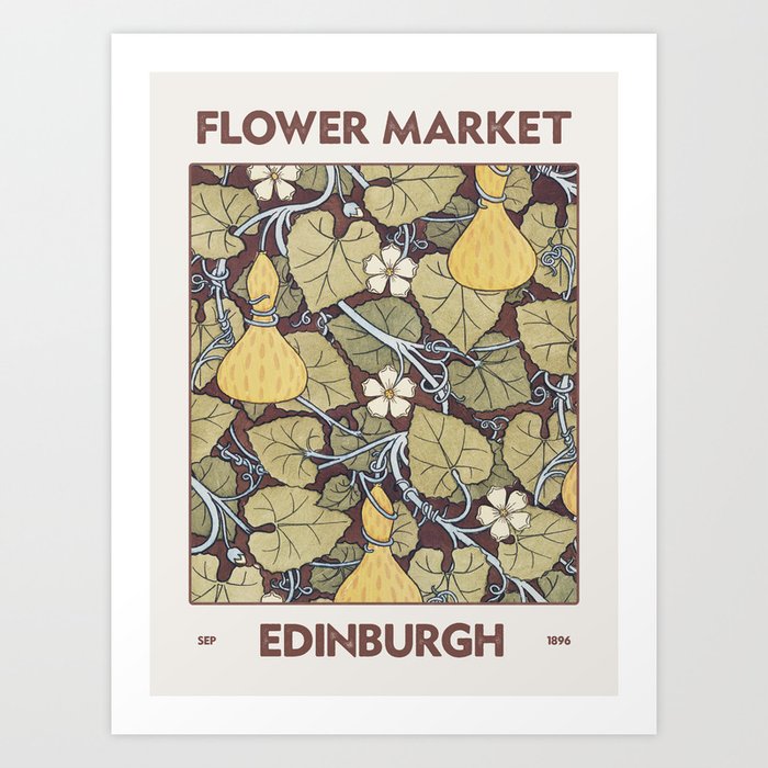 Flower Market Edinburgh Art Print By
