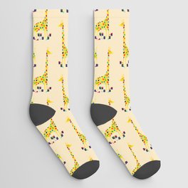 Paint by number giraffe Socks