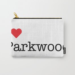 I Heart Parkwood, CA Carry-All Pouch | California, Love, Iloveparkwood, Parkwood, White, Ca, Heart, Graphicdesign, Typewriter, Red 