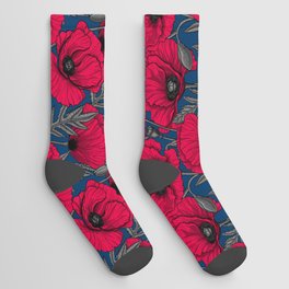 Night poppy garden  Socks