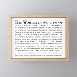 The Woman In The Arena Framed Mini Art Print