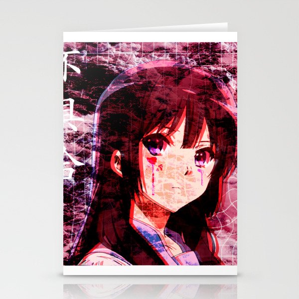 Glitch Sad Japanese Anime Aesthetic Stationery Cards By Poser Boy Society6 Well you're in luck, because here they come. glitch sad japanese anime aesthetic stationery cards by poser boy