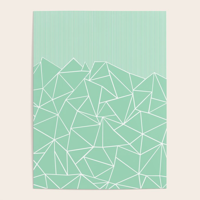 Ab Lines Up Mint Green Poster by Emeline Society6