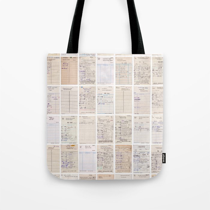 Old Friends Library Circulation Card Print Tote Bag