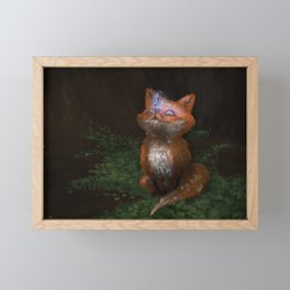 Fox in wonders Framed Mini Art Print