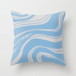 Pastel Blue Swirl  Throw Pillow