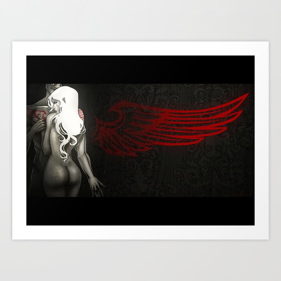 Red Angel Art Print