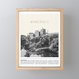 Minneapolis Minimalist Framed Mini Art Print