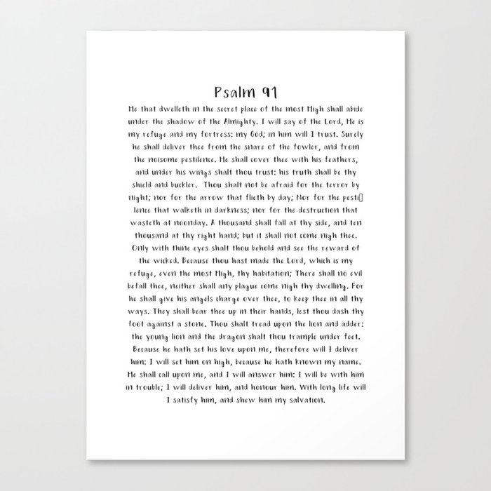 Psalm 91 kjv he that dwelleth in the secret place of the most high