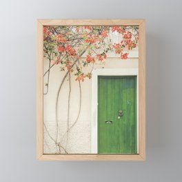 Green Door Santorini Framed Mini Art Print