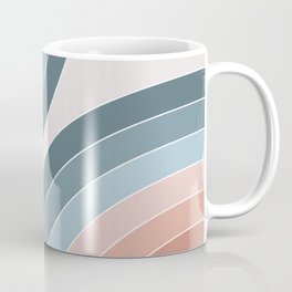 Blue and pink retro style circles Mug