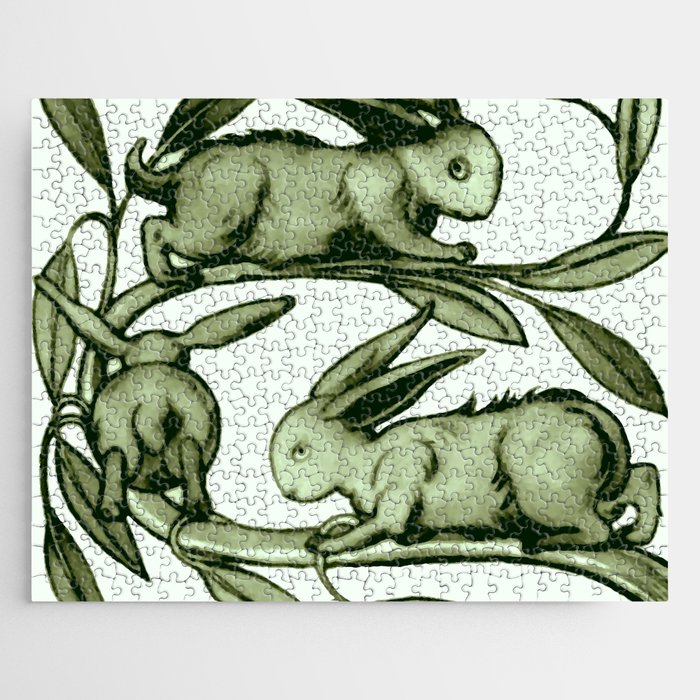 William De Morgan "Rabbits Running Along a Branch" 14. Jigsaw Puzzle