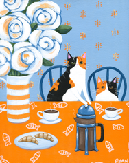 Calico French Press Cats