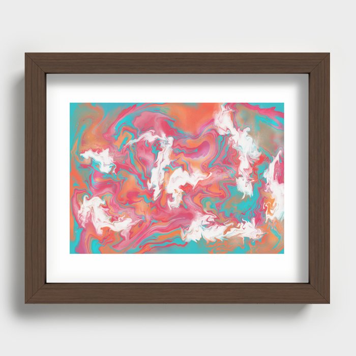 Rainbow Sherbet Recessed Framed Print