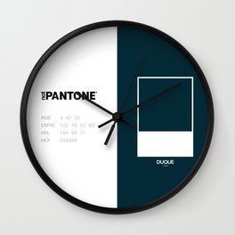 Not Pantone Collection #042A38 Navy Dark Teal Wall Clock