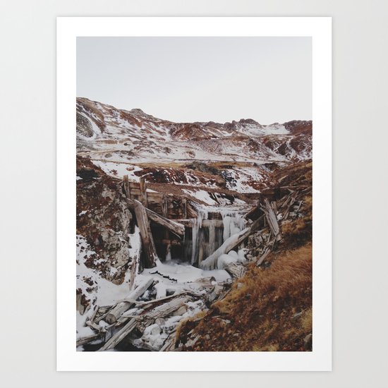 Frozen Falls Art Print
