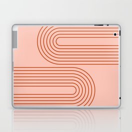Geometric Lines Rainbow 16 in Red RoseGold Laptop Skin
