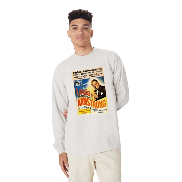 Louis Armstrong vintage jazz concert poster t-shirt