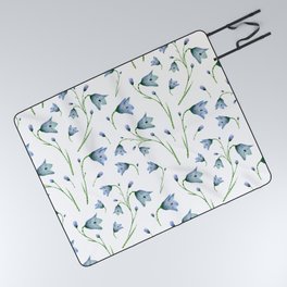 Bluebell Flowers Pattern Picnic Blanket