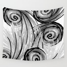 The Swirlz: Blk+Whte Wall Tapestry