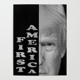 Trump text portrait Gifts Republican Conservative Poster